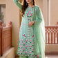 Mint Chikankari Floral Suit