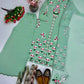 Mint Chikankari Floral Suit