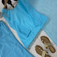 Sky Blue Cutwork Peplum Palazzo Set