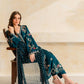 Teal Floral Diamond Pearl Kurta Set