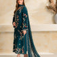 Teal Floral Diamond Pearl Kurta Set