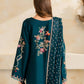Teal Floral Diamond Pearl Kurta Set