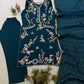Teal Floral Diamond Pearl Kurta Set
