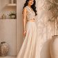 Beige Floral Embroidered Waistcoat Set
