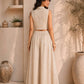 Beige Floral Embroidered Waistcoat Set