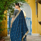 Midnight Bloom Vichitra Silk Sequin Embroidered Lehenga Set