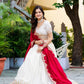 Ivory Charm Vichitra Embroidered Zari Sequin Lehenga Set