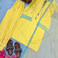Yellow Threadwork Crepe Suit