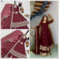 Maroon Gold Booti Embroidered Sharara Set