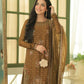 Olive Gold Sequin Embroidered Suit