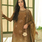 Olive Gold Sequin Embroidered Suit