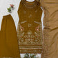 Olive Gold Sequin Embroidered Suit