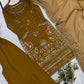Olive Gold Sequin Embroidered Suit