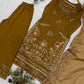 Olive Gold Sequin Embroidered Suit