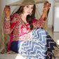 Crimson Elegance Faux Georgette Embroidered Plazzo Set