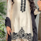 Ivory Black Botanical Embroidered Kurti