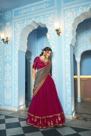 Royal Vichitra Silk Lehenga Set for Wedding and Festive Occasions