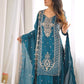 Teal Mirror Dana Bead Embroidered Suit