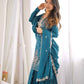 Teal Mirror Dana Bead Embroidered Suit
