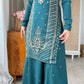 Teal Mirror Dana Bead Embroidered Suit