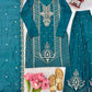 Teal Mirror Dana Bead Embroidered Suit