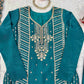 Teal Mirror Dana Bead Embroidered Suit