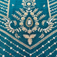 Teal Mirror Dana Bead Embroidered Suit