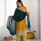 Embroidered Chinnon Silk Suit Set with Dupatta
