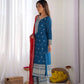 Embroidered Chinnon Silk Suit Set with Dupatta