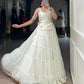 Ivory Majesty Marble Fabric Mirror Work Lehenga Set
