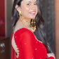 Red Sequin Georgette Anarkali