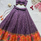Amethyst Aura Pure Organza Silk Digital Print Lehenga Set