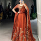 Rangoli Silk Embroidered Lehenga Set with Dupatta