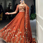 Rangoli Silk Embroidered Lehenga Set with Dupatta