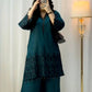 Embroidered Vichitra Silk Suit Set with Dupatta