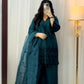 Embroidered Vichitra Silk Suit Set with Dupatta