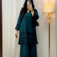 Embroidered Vichitra Silk Suit Set with Dupatta
