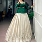 Emerald Peplum Zari Lehenga