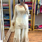 Luxury Chinnon Silk Embroidered Suit Set with Palazzo & Dupatta