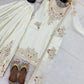 Luxury Chinnon Silk Embroidered Suit Set with Palazzo & Dupatta