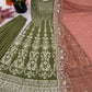 Embroidered Chinon Silk Sharara Suit Set