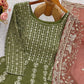 Embroidered Chinon Silk Sharara Suit Set