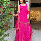 Bandhani Print Top Palazzo Set with Gota