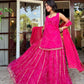 Bandhani Print Top Palazzo Set with Gota