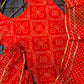 Bandhani Print Top Palazzo Set with Gota
