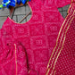 Bandhani Print Top Palazzo Set with Gota