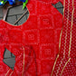 Bandhani Print Top Palazzo Set with Gota