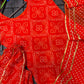 Bandhani Print Top Palazzo Set with Gota