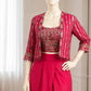 Embroidered Koti Ruffle Skirt Set