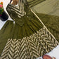 Chevron Sequin Crinkle Silk Anarkali